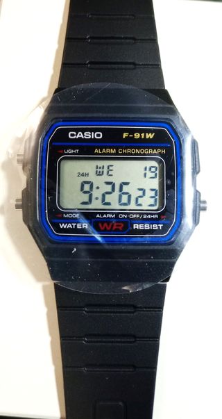Casio F-91W-1YEG Relógio Digital Retro