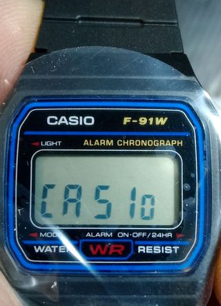 Casio F-91W-1YEG Relógio Digital Retro