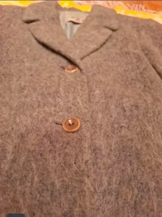 Abrigo largo gris perla talla 46