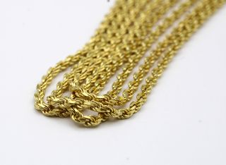 Cadena Cordón Salomónico Oro Amarillo 18kt