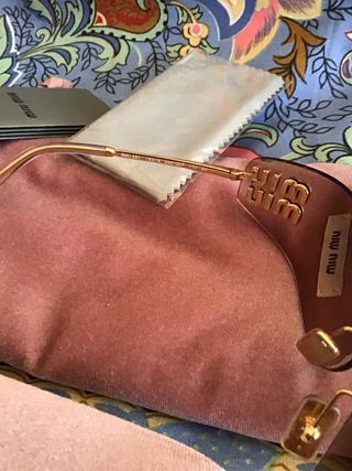 Occhiali da sole Miu Miu marroni e oro