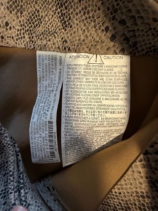 Falda pantalón Zara estampado serpiente