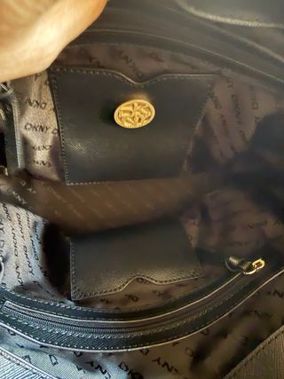 Bolso DKNY Piel Negro Cadena y Asa