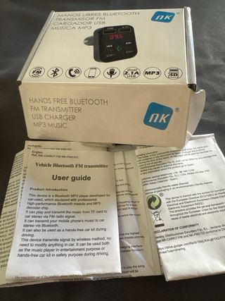 Manos Libres Bluetooth NK FM Transmisor USB