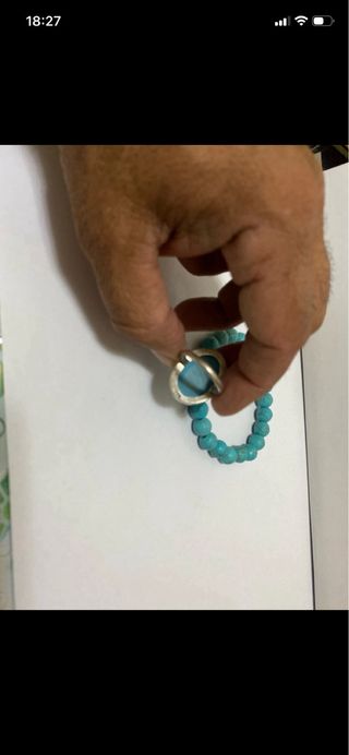 Anello e bracciale argento turchese