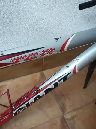 Cuadro Bicicleta Carretera Giant TCR Roja/Plata