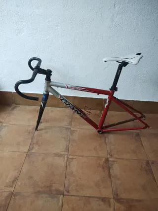 Cuadro Bicicleta Carretera Giant TCR Roja/Plata