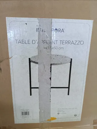 INTEMPORA-BRYCUS Mesa Auxiliar Terrazzo 43.5x50cm