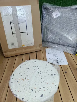 INTEMPORA-BRYCUS Mesa Auxiliar Terrazzo 43.5x50cm