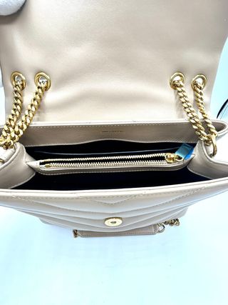 Bolso YSL Lou Lou Piel Beige Dorado