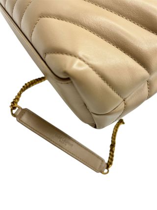 Bolso YSL Lou Lou Piel Beige Dorado