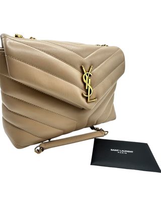 Bolso YSL Lou Lou Piel Beige Dorado