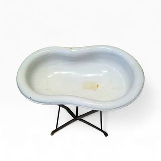 Bidé Antigo Esmaltado com Suporte Dobrável