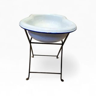 Bidé Antigo Esmaltado com Suporte Dobrável