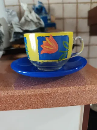 Juego 5 Tazas Café con 6 Platos