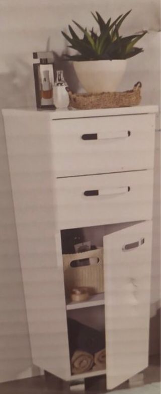 Armario  blanco 2 cajones