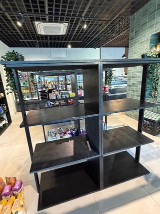 para tienda Estantería comercial moderna negra