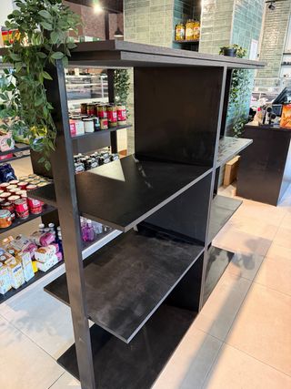 para tienda Estantería comercial moderna negra