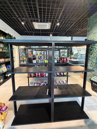 para tienda Estantería comercial moderna negra
