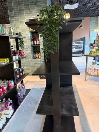 para tienda Estantería comercial moderna negra
