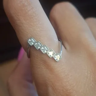 Anillo Plata Rodiada Circonitas