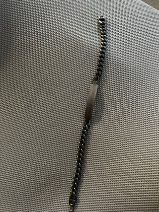 Bracciale uomo metallo nero/argento nuovo