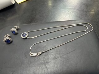 Conjunto Collar y Pendientes Zafiro