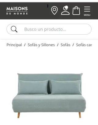 Sofá Cama 2 Plazas Maisons du Monde Verde