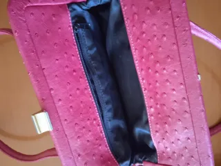 Bolso de mano, burdeos claro,con asas cortas