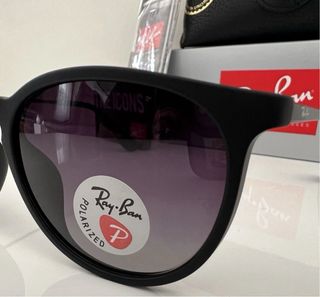 Ray-Ban Erika Polarizzati Occhiali da Sole Neri