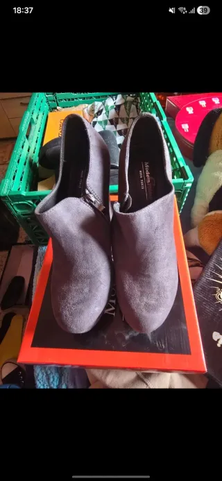 Botines Modern Galaxy grises tacón plataforma