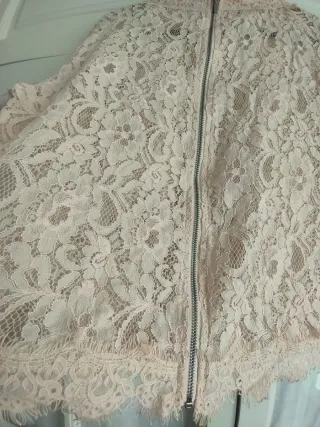 Blusa Zara Encaje Rosa Talla L