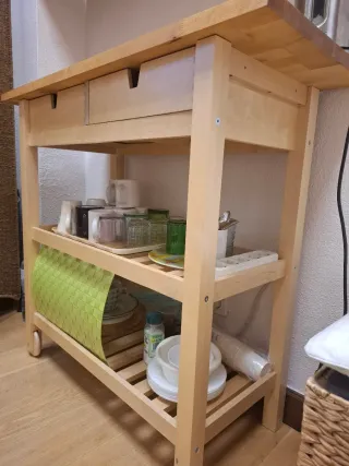 Camarera GRANDE de madera robusta excelente estado