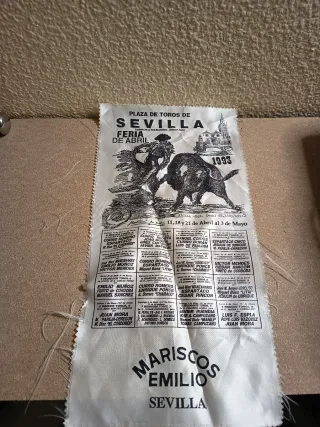 Pañuelo cartel Feria de Abril Sevilla 1993 en seda