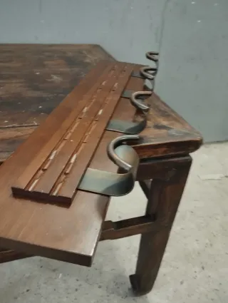 Perchero madera y metal vintage