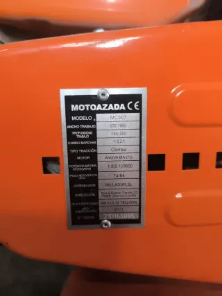 Motocultor/mulilla ANOVA MC507