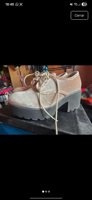 Zapatos de plataforma beige