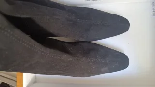 Botines Zara Negro Tacón Aguja Talla 39