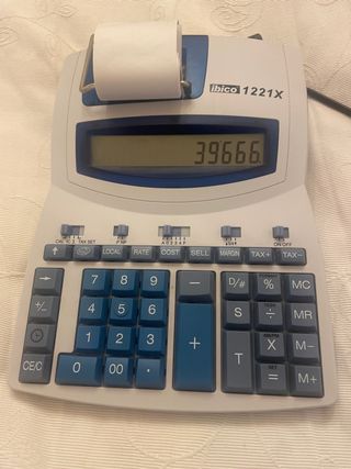 Calculadora impresora ibico 1221X