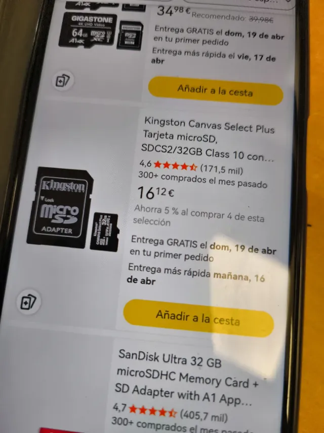 Scheda MicroSD Kingston 32GB
