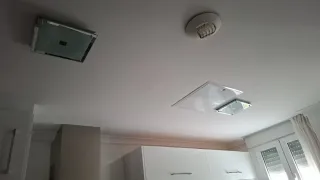 2 plafones de techo cuadrados cristal y metal