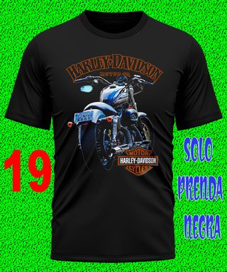 3 - HARLEY DAVIDSON CAMISETA MOTO CUSTOM TEXTALLA