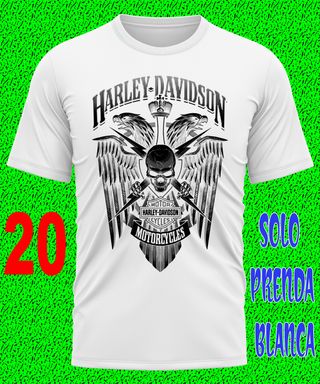 3 - HARLEY DAVIDSON CAMISETA MOTO CUSTOM TEXTALLA