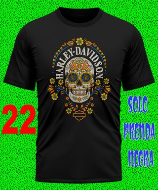 3 - HARLEY DAVIDSON CAMISETA MOTO CUSTOM TEXTALLA