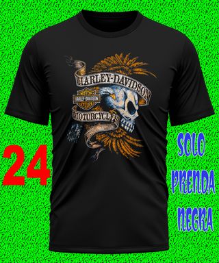3 - HARLEY DAVIDSON CAMISETA MOTO CUSTOM TEXTALLA