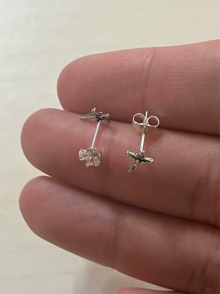 Pendientes Cristo Cruz Plata 925