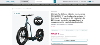 Bicinete Fat Bicinete eléctrico con motor de 1300