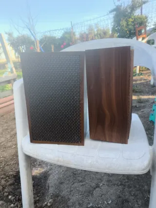 Altavoz Marrón y Negro