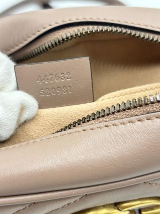 Borsa Gucci Marmont Pelle Beige/Rosa