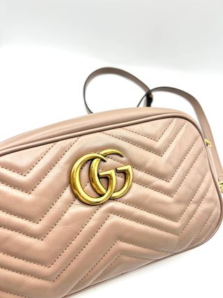 Borsa Gucci Marmont Pelle Beige/Rosa
